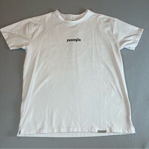 YoungLA Men's "Gummy" Logo Graphic Tee - White - Size Small - Fitness/Streetwear
